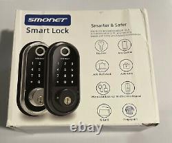 Serrure De Porte Intelligente, Smonet Smart Clavier Deadbolt Lock Bluetooth Keyless Écran Tactile