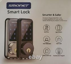 Serrure De Porte Intelligente Smonet Smart Wi-fi Deadbolt Verrouillage De Porte Sans Clé Bluetooth