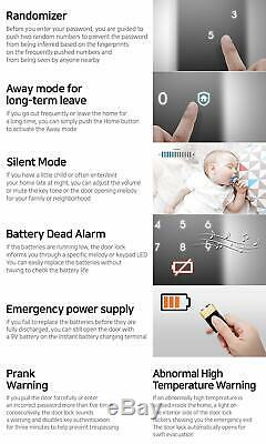 Serrure De Porte Samsung Ezon Smart Shs-1321 Rim Deadbolt À Écran Tactile Sans Clé