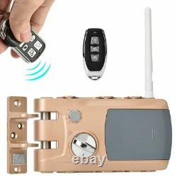 Serrure De Porte Smart Keyless Serrure De Porte Avec 4 Contrôleurs À Distance Sécurité À La Maison