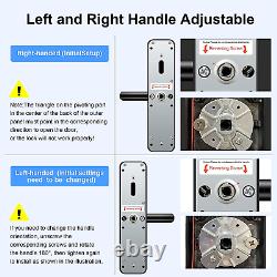 Serrure Intelligente, Serrure D'empreintes Digitales Elli-riz Avec Poignée Réversible, Entrée Sans Clé