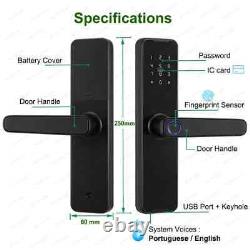 Serrure de porte à empreinte digitale Smart Bluetooth Déverrouillage à distance sans clé Serrure électronique
