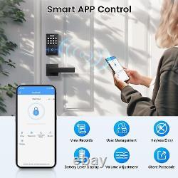 Serrure de porte à empreinte digitale avec poignée à levier, serrure intelligente, entrée sans clé.