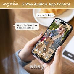 Serrure de porte à empreinte digitale intelligente ARPHA avec sonnette, caméra vidéo 2K, verrouillage sans clé et application