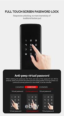 Serrure de porte à empreinte digitale intelligente sans clé de sécurité élevée avec verrouillage biométrique numérique