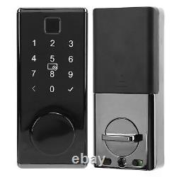 Serrure de porte à verrouillage intelligent noir sans clé avec empreinte digitale SPG