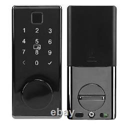 Serrure de porte à verrouillage intelligent noir sans clé avec empreinte digitale SPG