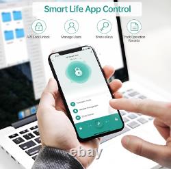 Serrure de porte d'entrée intelligente à pêne dormant, entrée sans clé avec empreinte digitale, Bluetooth
