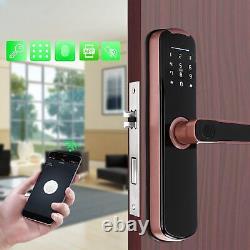 Serrure de porte d'entrée sans clé avec verrouillage intelligent par empreinte digitale et écran tactile intelligent