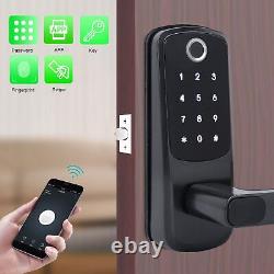 Serrure de porte électronique intelligente numérique à empreinte digitale, tactile et sans clé avec pavé numérique