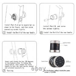 Serrure de porte intelligente 5 en 1 à entrée sans clé, bouton biométrique, clavier, contrôle à distance via application K6D7