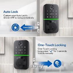 Serrure de porte intelligente Deadbolt avec clavier Entrée sans clé Serrure de porte à empreinte digitale