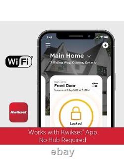 Serrure de porte intelligente Kwikset Halo Fingerprint Wi-Fi sans clé en bronze (YY77)