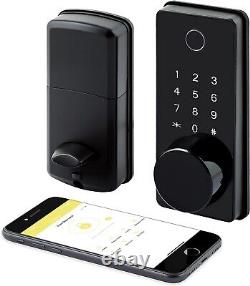 Serrure de porte intelligente LOCKSTAR. Pêne dormant sans clé. Application d'entrée multiple, empreinte digitale