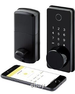 Serrure de porte intelligente LOCKSTAR. Pêne dormant sans clé. Application d'entrée multiple, empreinte digitale