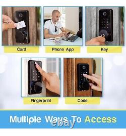 Serrure de porte intelligente LOCKSTAR. Pêne dormant sans clé. Application d'entrée multiple, empreinte digitale