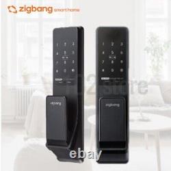 Serrure de porte intelligente Samsung Zigbang SHP-DP740 avec verrouillage double Push/Pull et pavé tactile - noir