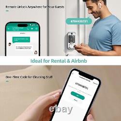Serrure de porte intelligente WiFi à empreinte digitale avec verrou à pêne dormant, entrée sans clé, clavier numérique Bluetooth