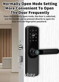 Serrure de porte intelligente Wifi biométrique avec empreinte digitale, touche, mot de passe et clavier numérique sans clé