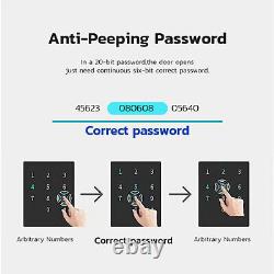 Serrure de porte intelligente à entrée sans clé avec verrouillage biométrique par empreinte digitale et clavier numérique