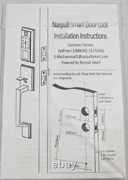 Serrure de porte intelligente à pêne dormant avec empreinte digitale, entrée sans clé et clavier numérique électronique