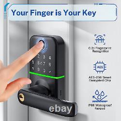 Serrure de porte intelligente avec clavier et poignée Kucacci serrure de porte sans clé à entrée numérique