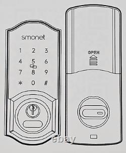 Serrure de porte intelligente avec poignée, entrée sans clé par empreinte digitale, clavier électronique numérique