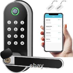 Serrure de porte intelligente biométrique à empreinte digitale avec entrée sans clé par clavier