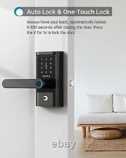 Serrure de porte intelligente sans clé HEANTLE Smart Lock avec verrouillage par empreinte digitale