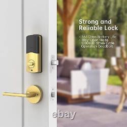 Serrure de porte intelligente sans clé SMONET WiFi Bluetooth avec empreinte digitale et clavier Deadbolt