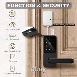 Serrure de porte intelligente sans clé avec poignée réversible, clavier tactile, électrique.