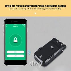 Serrure de porte intelligente sans fil sans clé, serrure électronique invisible pour la sécurité à domicile Kit de sécurité