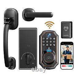 Serrure de porte sans clé ARPHA Deadbolt avec caméra vidéo, sonnette, audio bidirectionnel et bouton