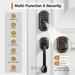 Serrure de porte sans clé ARPHA Deadbolt avec caméra vidéo, sonnette, audio bidirectionnel et bouton