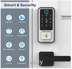 Serrure de porte sans clé CINOP, serrure intelligente à empreinte digitale WiFi Bluetooth /RX51/12
