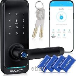 Serrure de porte sans clé Kucacci H15B Smart Lever avec empreinte digitale, clavier WiFi NEW