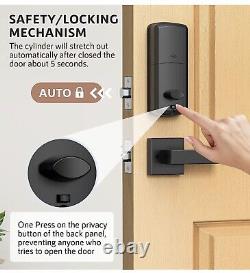 Serrure de porte sans clé de verrouillage à pêne dormant, serrure de porte intelligente avec clavier anti-regard.
