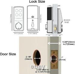 Serrure de porte sans clé sécurisée Lockly Secure Plus 3D biométrique nickel satiné