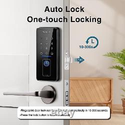 Serrure de porte sans clé, verrou intelligent pour la porte d'entrée avec sonnette, serrure à empreinte digitale