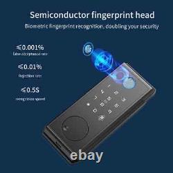 Serrure de verrouillage intelligent sans clé WiFi avec carte IC, empreinte digitale, clavier et déverrouillage à distance via l'application