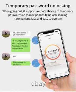 Serrure de verrouillage intelligent sans clé WiFi avec carte IC, empreinte digitale, clavier et déverrouillage à distance via l'application