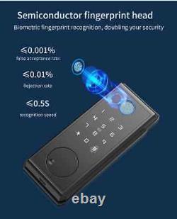 Serrure de verrouillage intelligent sans clé WiFi avec carte IC, empreinte digitale, clavier et déverrouillage à distance via l'application