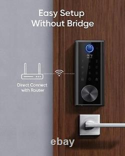 Serrure intelligente Eufy Security Smart Lock S230 sans clé avec empreinte digitale et Wi-Fi intégré BHMA
