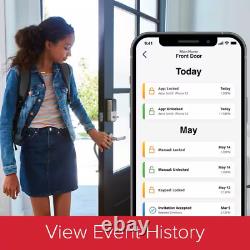 Serrure intelligente Halo Wi-Fi, entrée sans clé, écran tactile, 250 codes, verrouillage automatique