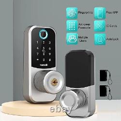 Serrure intelligente Hornbill sans clé avec entrée par empreinte digitale et clavier numérique Deadbolt NEW