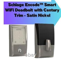 Serrure intelligente Schlage Encode WiFi Deadbolt, verrouillage sans clé, serrure de porte à écran tactile