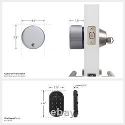 Serrure intelligente Wi-Fi Yale August avec clavier tactile en argent
