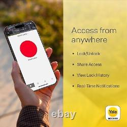 Serrure intelligente Wi-Fi Yale August avec clavier tactile en argent