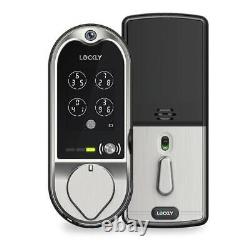 Serrure intelligente WiFi Lockly Vision en nickel satiné avec sonnette vidéo PGD798SN