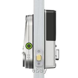 Serrure intelligente WiFi Lockly Vision en nickel satiné avec sonnette vidéo PGD798SN